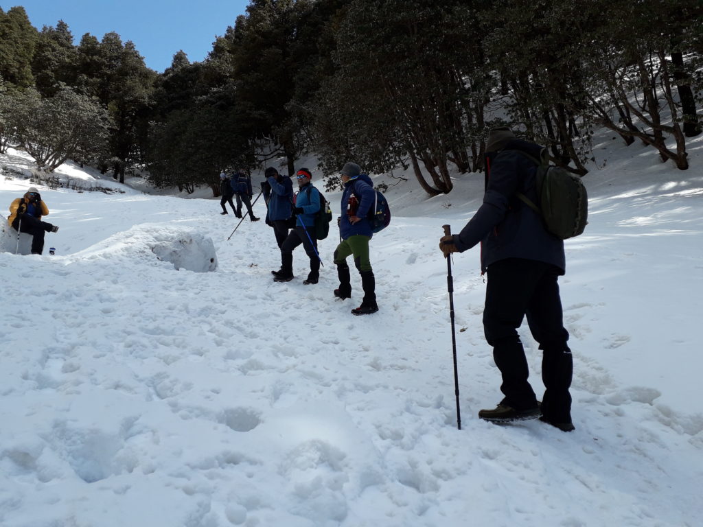 Trail to Brahmatal peak